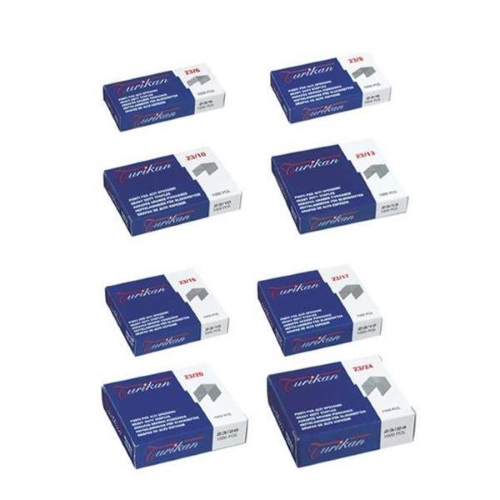 Turikan - Punti metallici - 23/10 - 12 x 10 mm - acciaio zincato - pacco da 1000